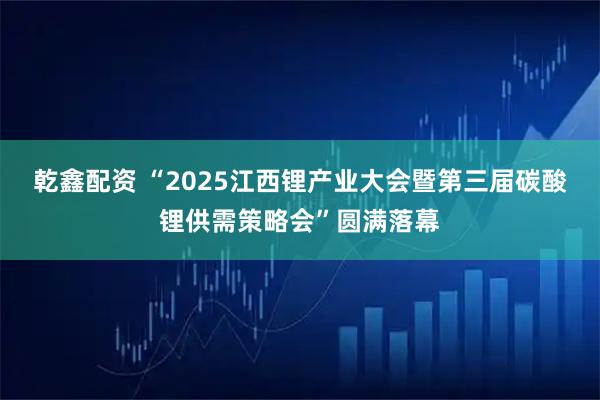 乾鑫配资 “2025江西锂产业大会暨第三届碳酸锂供需策略会”圆满落幕