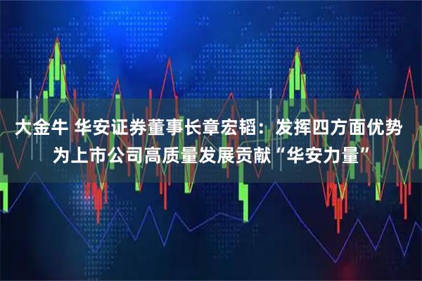 大金牛 华安证券董事长章宏韬：发挥四方面优势 为上市公司高质量发展贡献“华安力量”