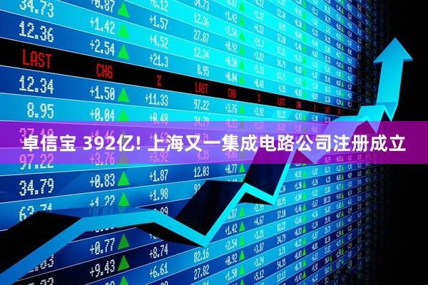 卓信宝 392亿! 上海又一集成电路公司注册成立